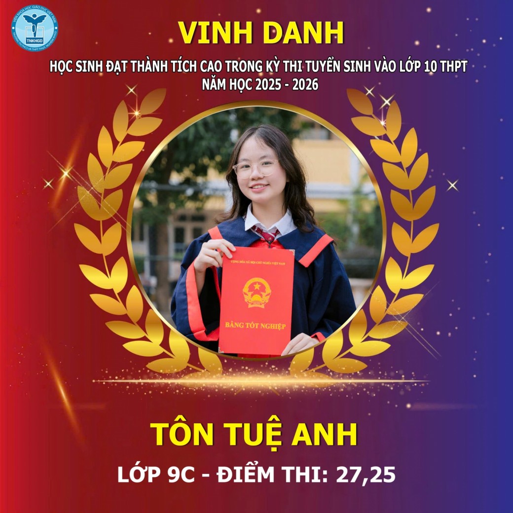 Em Tôn Tuệ Anh - Lớp 9C